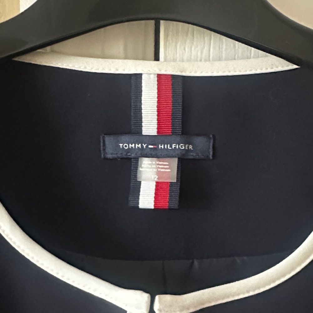 Tommy Hilfiger Navy Pantsuit with White Trim - Picture 2 of 6